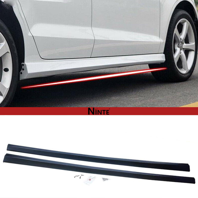 NINTE Side Skirts For 2013-2020 Audi A3 Sedan 4DR Side Extension Lips