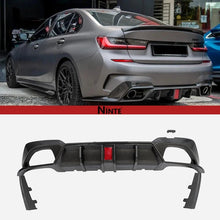 NINTE Rear Bumper Diffuser Fit for 2019-2022 BMW 3 Series G20 M Sport 330i M340i Matte Black One Piece Sport Style Without Logo