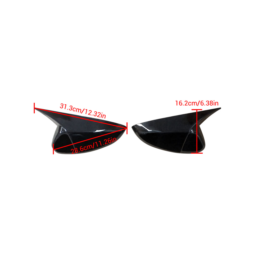 NINTE For 2018-2022 Honda Accord M STYLE GLOSS BLACK SIDE MIRROR COVER CAP OVERLAY W/O LIGHT