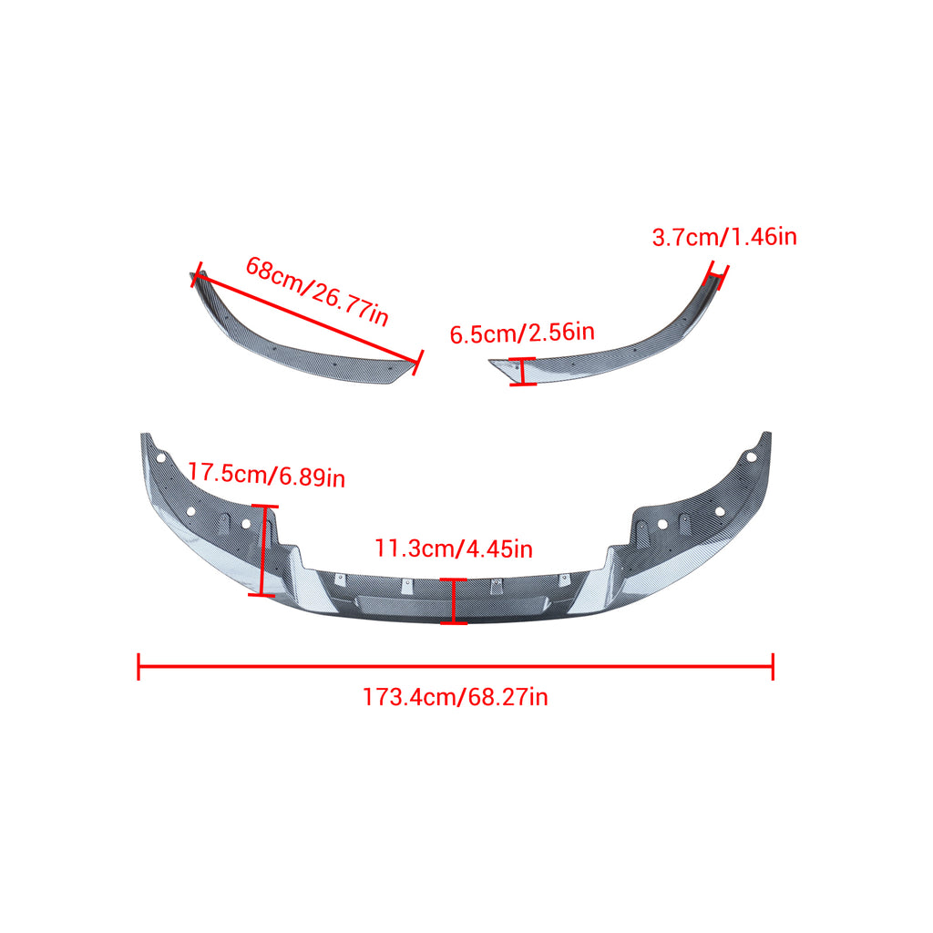 NINTE  For 2021-2025 BMW 4 Series Coupe G22 G23 M-Sport 1PC ABS Lower Splitter Front Bumper Lip