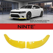 Charger l'image dans la galerie, NINTE Front Bumper Side Lip Splitter Aprons Fit For Dodge Charger SRT 2015-2019 Painted Yellow Sport Style One Piece