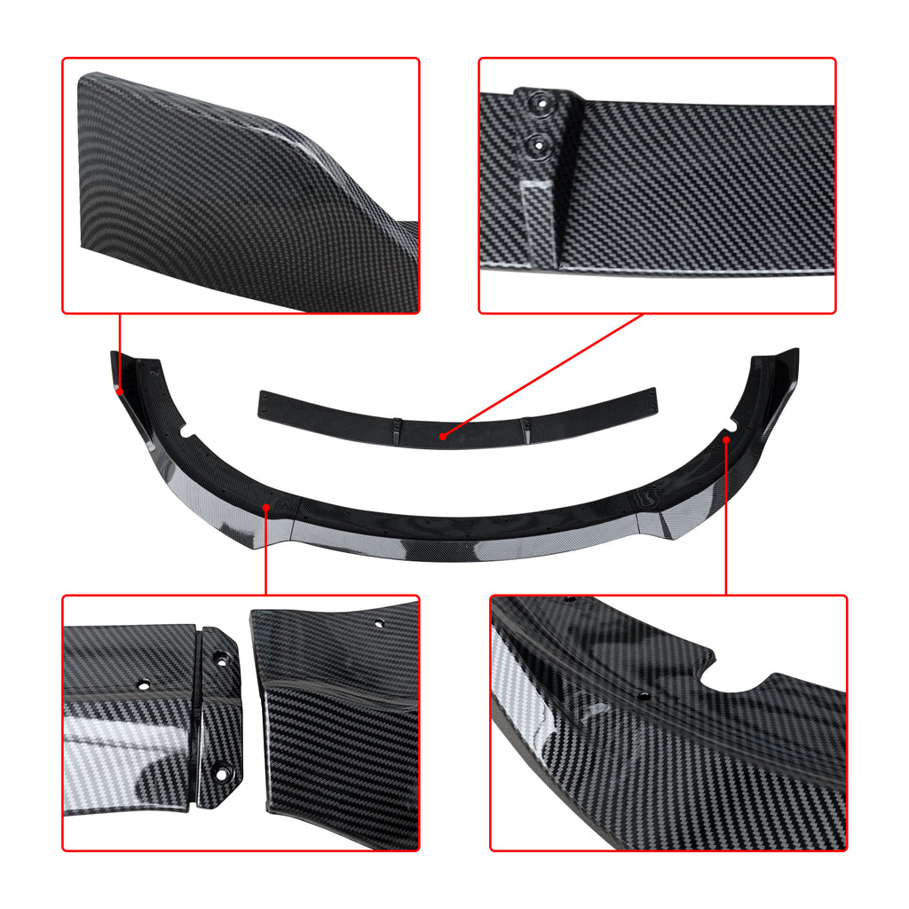 NINTE For 2015-2023 Dodge Charger SRT Scat Pack Front Lip Front Bumper Splitter 4 PCs