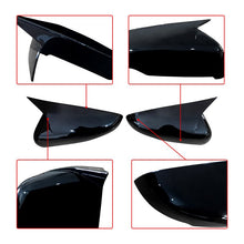 Cargar imagen en el visor de la galería, NINTE Ox Horn Mirror Covers For 2014 - 2025 Cadillac CT5 CT6 CTS Glossy Black - NINTE