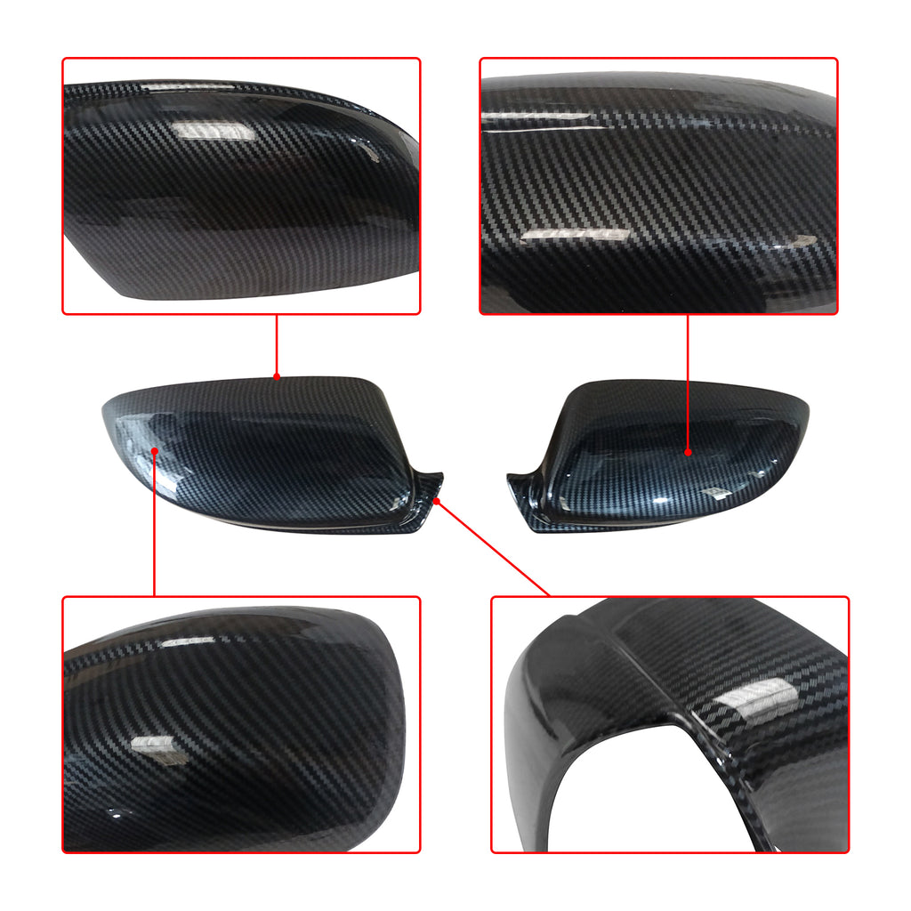 NINITE Mirror Cover For 2011-2023 Dodge Charger ABS Carbon Look Rear Vew Mirror Caps