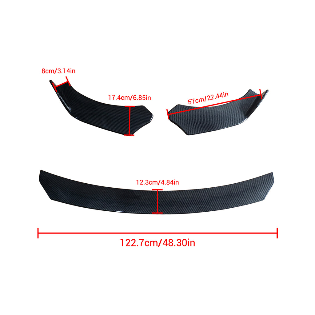 NINTE BMW Audi Benz Mazda Honda Civic Audi Q5 Universal Front Bumper Lip Body Kit Spoiler ABS