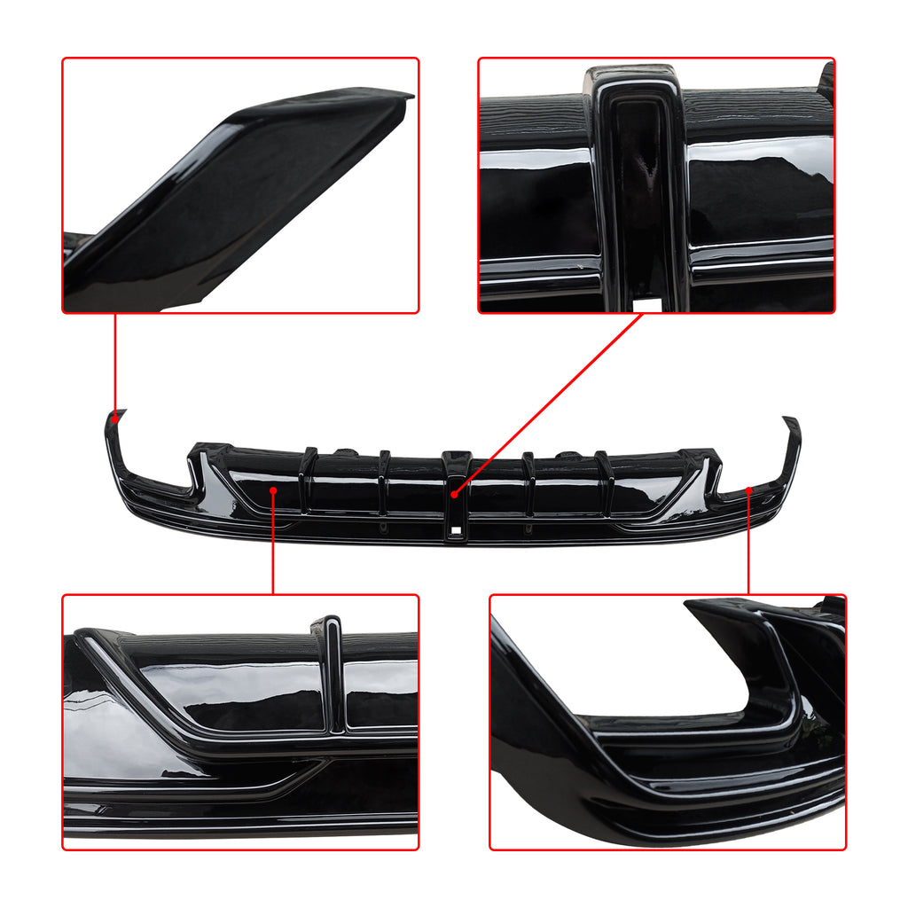 NINTE For 2023-2024 11th Honda Accord Rear Diffuser Gloss Black