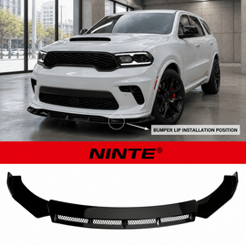 NINTE Front Bumper Lip Splitter Spoiler Fit for Dodge Durango SRT GT 1998-2024 Gloss Black - NINTE