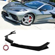 Load image into Gallery viewer, NINTE For 20-24 Corvette C8 Front Bumper Lip Splitter ABS Z06 Z07 Performance Package Style
