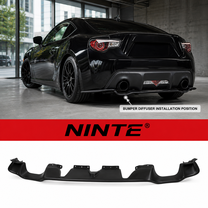 NINTE Rear Bumper Diffuser Lip Splitter Fit for Scion FR-S Toyota 86 Subaru BRZ 2013-2020 Sport Style