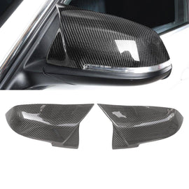 NINTE Real Carbon Fiber Mirror Covers For 2012 - 2018 BMW 3 Series F30 F31 F34 4 Series F32 F33 F36 1 Series F20 2 Series F22 F23 X1 E84 M2 F87 Tape - On Overlay(NOT the Replacement) - NINTE