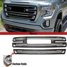 Load image into Gallery viewer, NINTE Grille Covers  For 2019-2022 GMC Sierra 1500 SLT AT4 Front Mesh Grill Cover Grill Overlay Trim