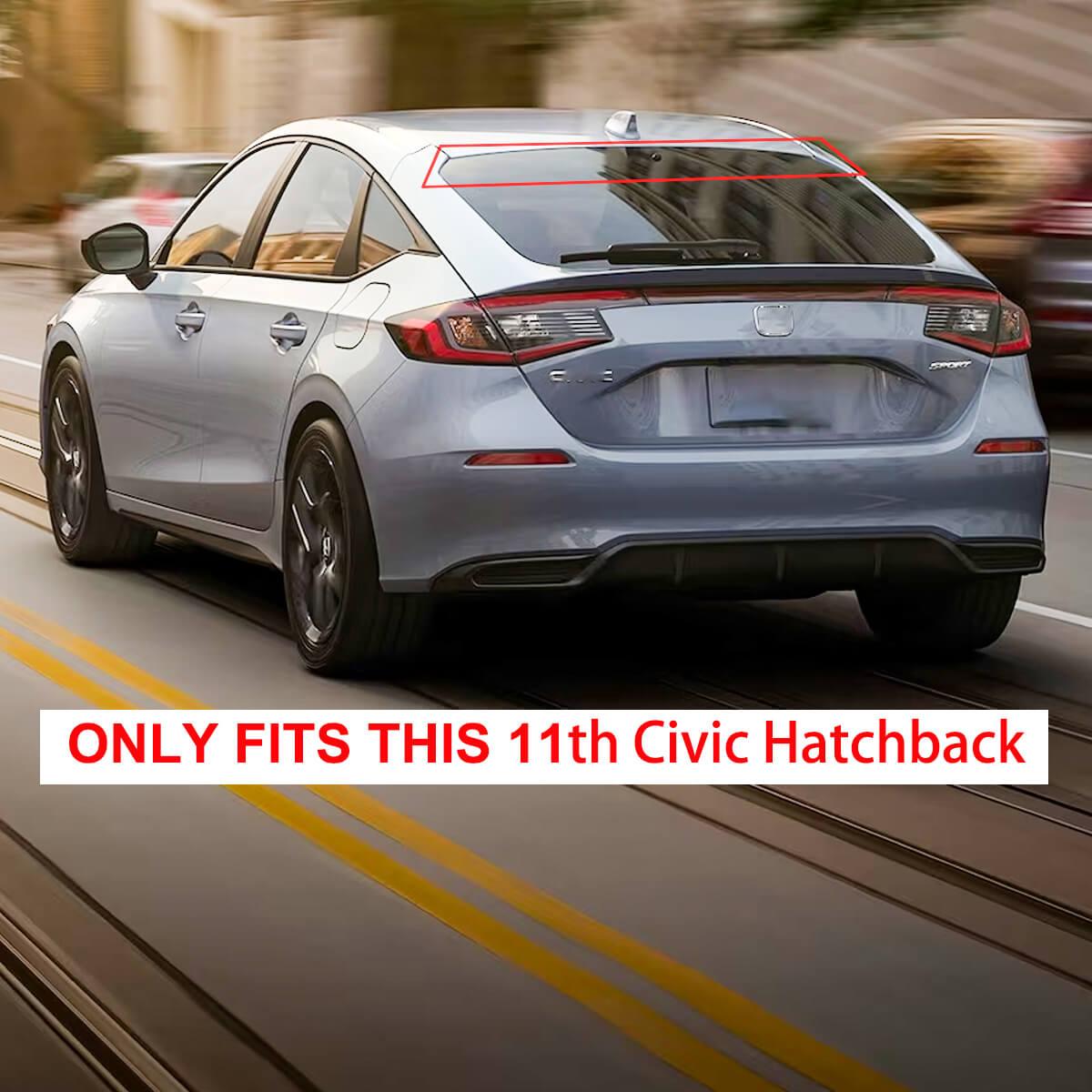 Hatchback Window Spoiler NINTE for 2022 2023 2024 Honda Civic Hatchback Roof Spoiler ABS Rear ...