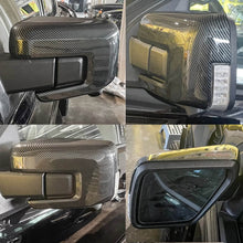 Cargar imagen en el visor de la galería, NINTE For 2021-2024 Ford F150 Mirror Covers Overlays With Signal Hole Carbon Fiber Look