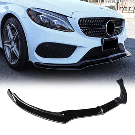 NINTE Front Lip For 2015 - 2018 Benz C - Class W205 C205 Sport / AMG - Line AMG C43 ABS Splitter - NINTE