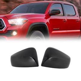 NINTE For 2016 - 2023 TOYOTA TACOMA Mirror Covers Overlays Without Turn Signal Cut Gloss Black - NINTE