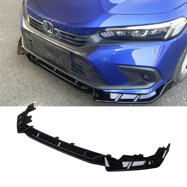 Front Li Splitter NINTE Front Lip For 2022 2023 2024 11th Gen Honda Civic ABS 3 Pieces ...