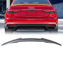 Charger l&#39;image dans la galerie, NINTE Rear Spoiler For 2017-2023 Audi A4 S4 B9 ABS Highkick M4 Style Carbon Fiber Look