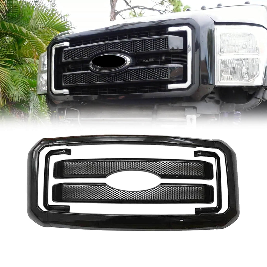 NINTE Grille Cover For Ford F250 F350 F450 2011-2016 Mesh Grille overlay Full Black