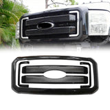 NINTE For 2011-2016 Ford F-250 F-350 F-450 F-550 Grille overlay Grille Cover NOT REPLACEMENT 8 Pcs