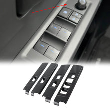 Cargar imagen en el visor de la galería, NINTE Window Lift Switch Panel Cover For 2022 2023 Toyota Tundra SR SR5 Base ABS Carbon Fiber Look