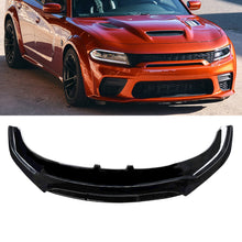 Laden Sie das Bild in den Galerie-Viewer, NINTE Front Lip Fits 2020-2023 Dodge Charger Widebody Dual Layer Gloss Black