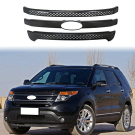 NINTE For 2011-2015 Ford Explorer Grill Cover Base Limited XLT Painted Grille Overlay Trim