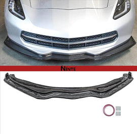 NINTE Front Bumper Lip Splitter For 2014 - 2019 Chevy Corvette C7 Z06 Stingray Grand Sport Stage 2 Front Lip Front Bumper Chin Splitter - NINTE