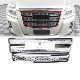 NINTE For 2010 - 2015 GMC Terrain SLE SLT Grill Overlay Chrome Front Grille Cover ABS Cover Only Not Replacement - NINTE