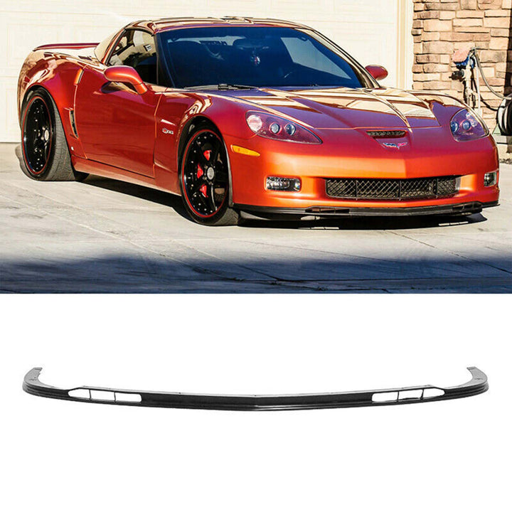 NINTE Front Lip For 2005-2013 Chevy Corvette C6 Z06 Factory Style ABS Painted Front Bumper Lip - NINTE