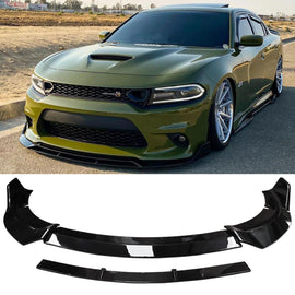 NINTE For 2015 - 2023 Dodge Charger SRT Scat Pack Front Lip Front Bumper Splitter 4 PCs - NINTE