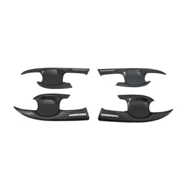 NINTE Door Handle Bowl Cover For Toyota Avalon 2019-2021 Interior (Carbon Fiber)