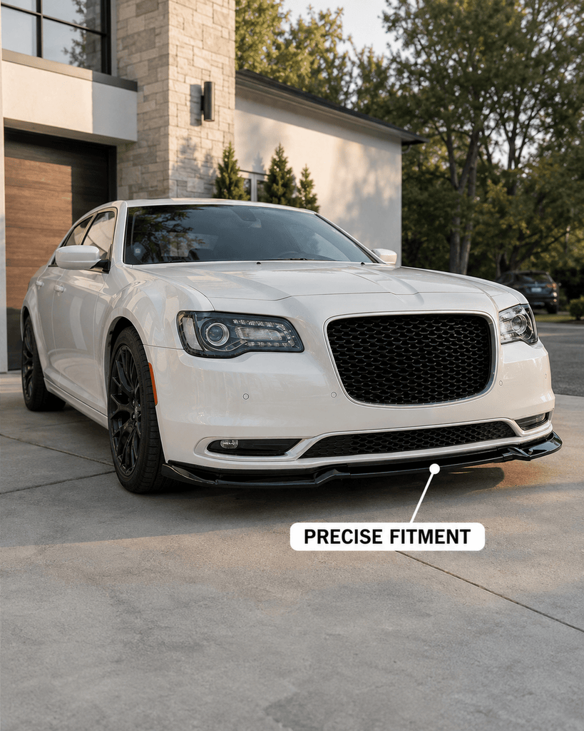 NINTE Front Bumper Lip Splitter Fit for Chrysler 300 2015-2023 Gloss Black - NINTE