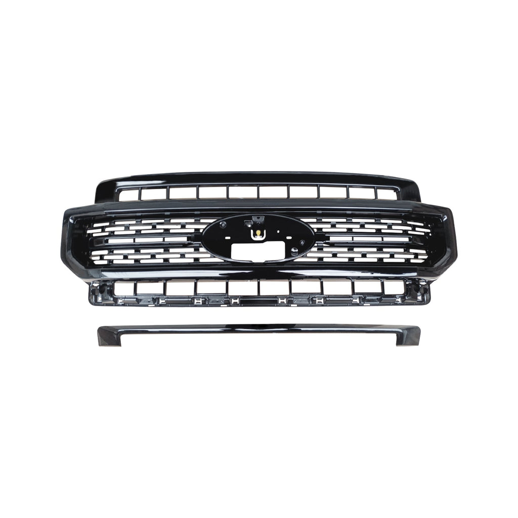 NINTE Gloss Black Grille Replacement For  20-23 Ford F250 F350 Super Duty Lariat LC3Z-8200-HA  LC3Z8200HA
