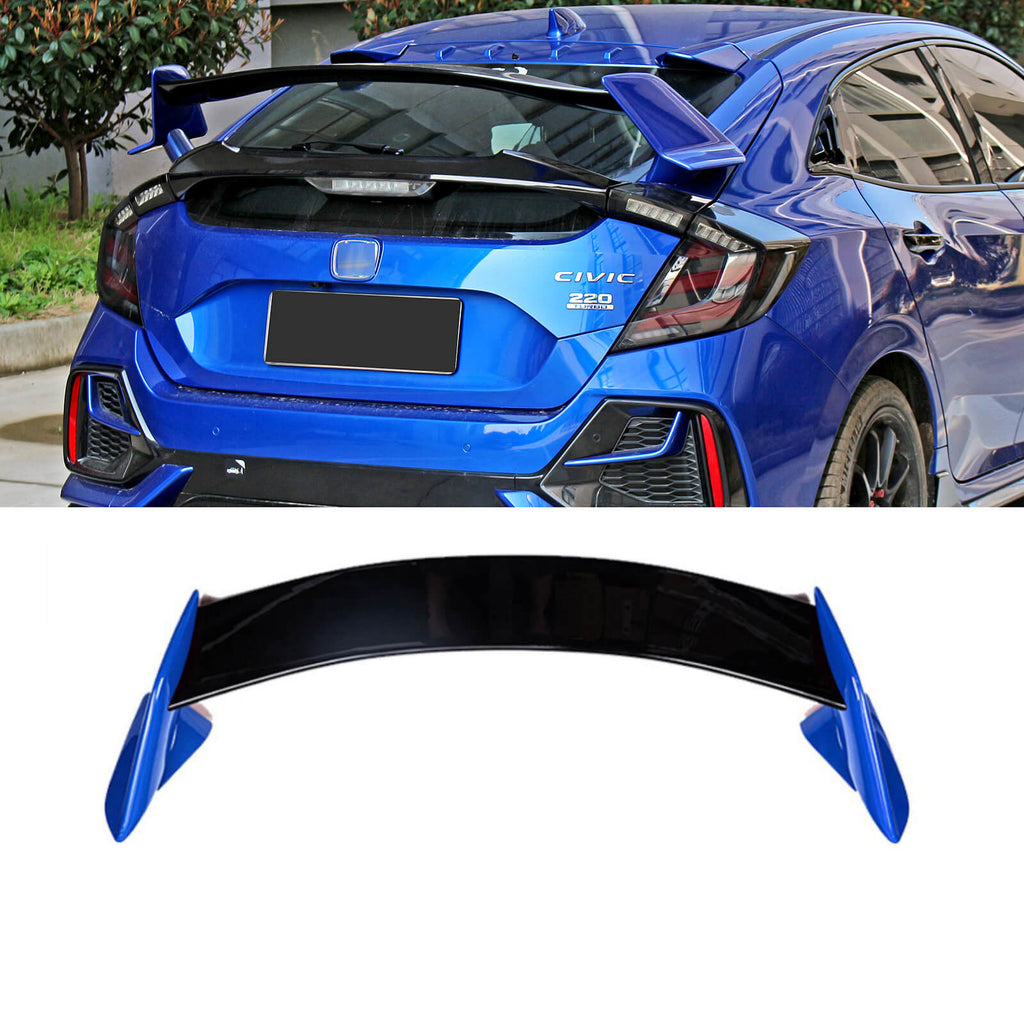 NINTE For 2016-2021 Honda Civic Hatchback 5 Door Type R Style Rear Spoiler Rear Trunk Splitter