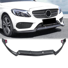 Load image into Gallery viewer, NINTE Front Bumper Lip for Benz W205 C-Class Sport 2015-2018 Carbon Fiber Look
