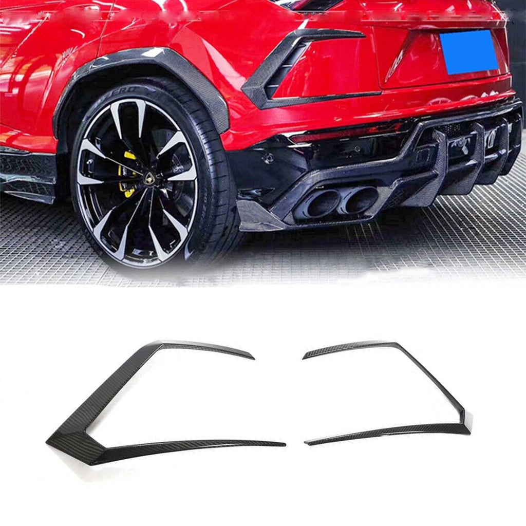 NINTE For 2018-2022 Lamborghini Urus Rear Bumper Splitters Rear Bumper Canards Fins Splitters Dry Carbon Fiber