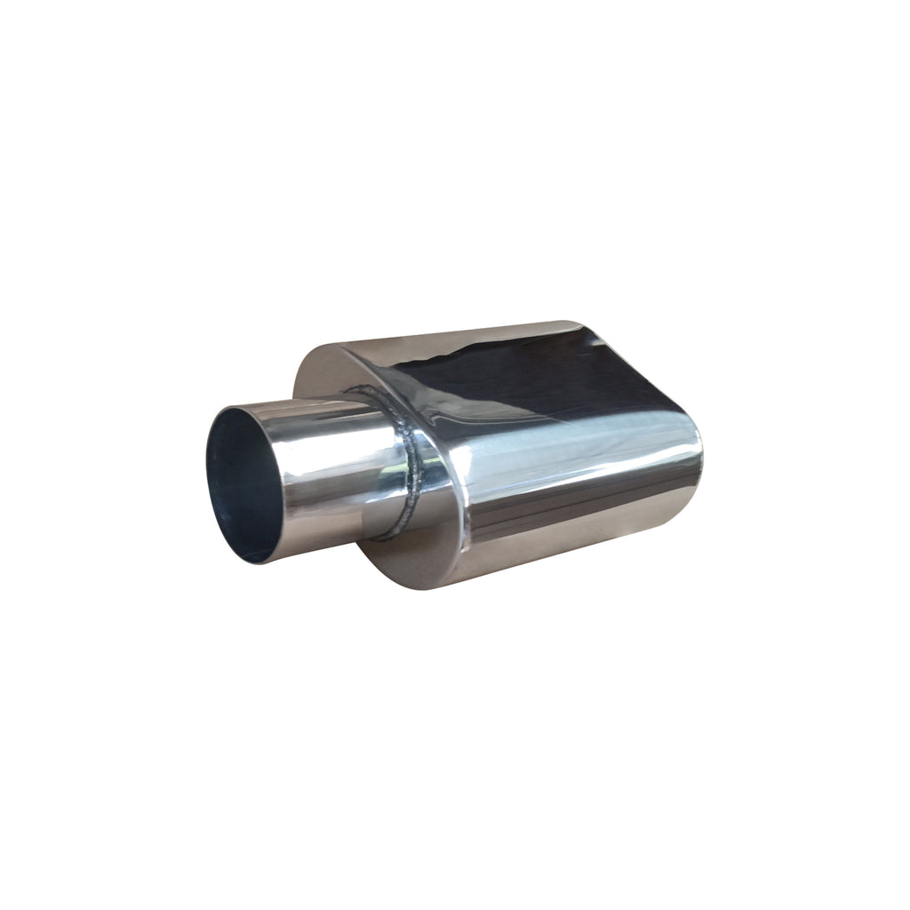 NINTE 2.5" Inlet 5.5" x 3" Outlet 9" Length Stainless Steel Rolled Edge Exhaust Tip