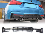 NINTE Rear Diffuser For 2014-2019 BMW 4 Series F32 M Sport ABS Painted Rear Bumper Lip Lower Diffuser
