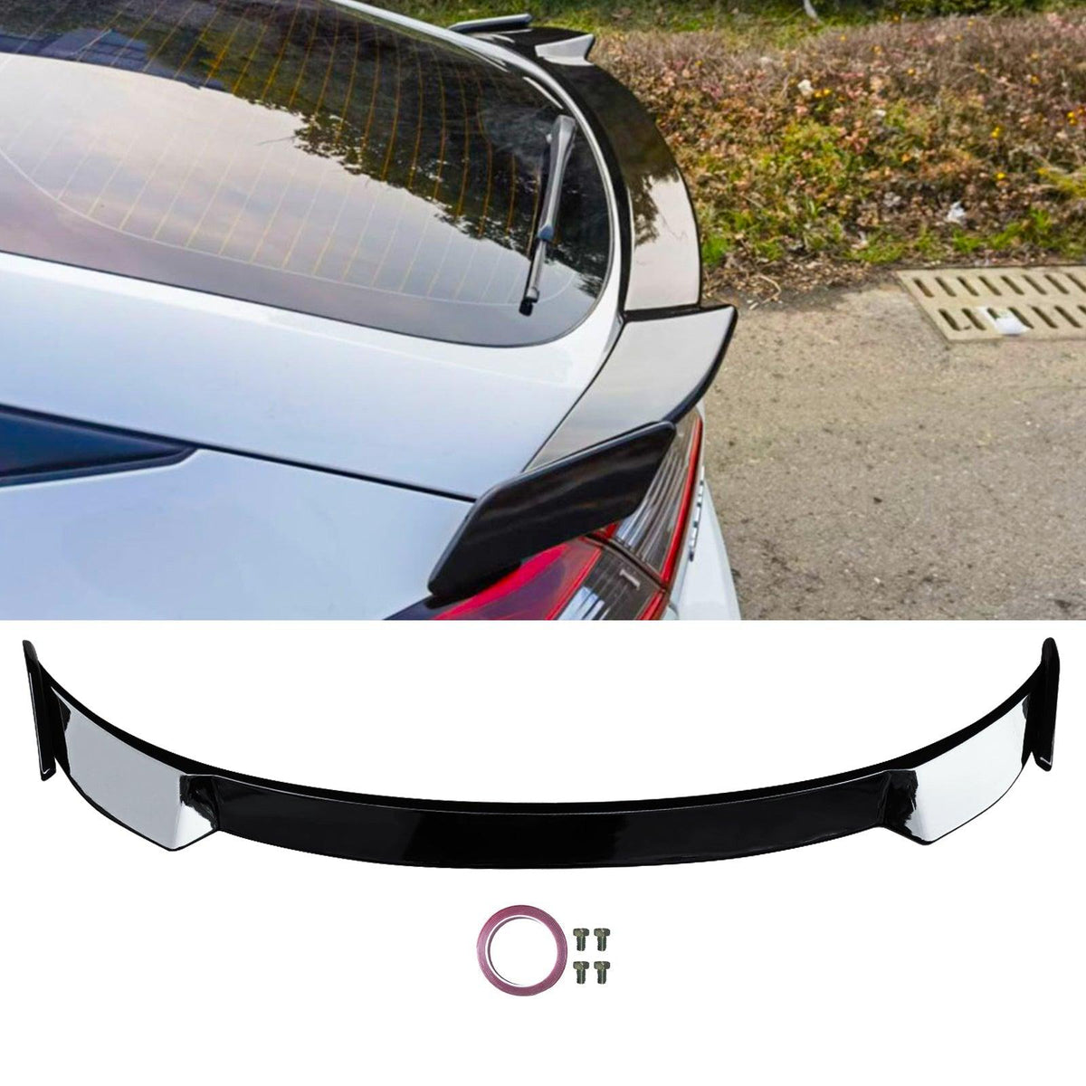 Hatchback Spoiler Types NINTE For 2022-2025 Honda Civic Hatchback FE Rear Spoiler ABS Rear ...