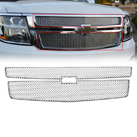 NINTE For 2015 - 2020 Chevrolet Tahoe Suburban LS LT Chrome Grille Overlay - NINTE