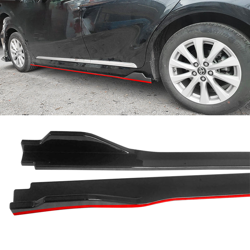 NINTE Side Skirts for 2018-2020 Toyota Camry  Black Red trim