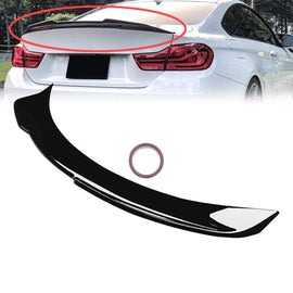 NINTE For 2013 - 2018 BMW F82 M4 Rear Spoiler PSM Rear Trunk Spoiler Lip Style ABS Painted - NINTE