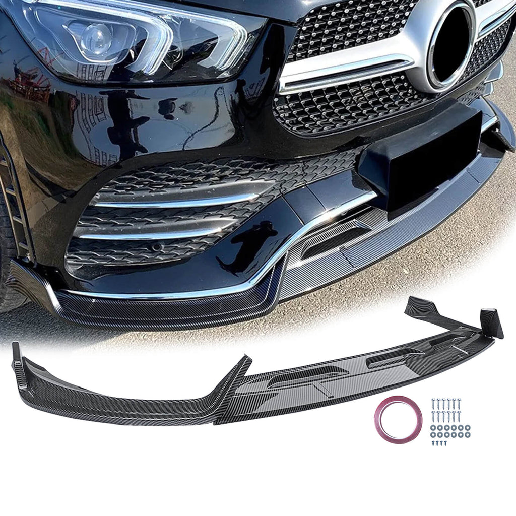 NINTE Front Lip For 2020-2023 Mercedes-Benz GLE53 AMG Carbon Fiber Look