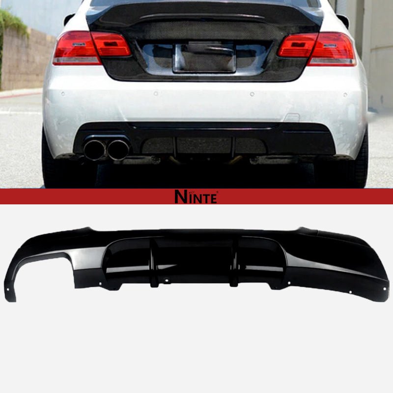NINTE Rear Bumper Diffuser For 2007 - 2013 BMW M - Sport E92 E93 328i 335i Rear Diffuser Gloss Black ABS - NINTE