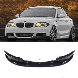 NINTE Front Lip For 2007 - 2013 BMW E82 128i 135i M Sport 4ps Set ABS Painted Front Bumper Lip Splitter - NINTE