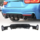 NINTE For 2014-2019 BMW 4 Series F32 M Sport Rear Diffuser  Painted Rear Bumper Lip Lower Diffuser ABS