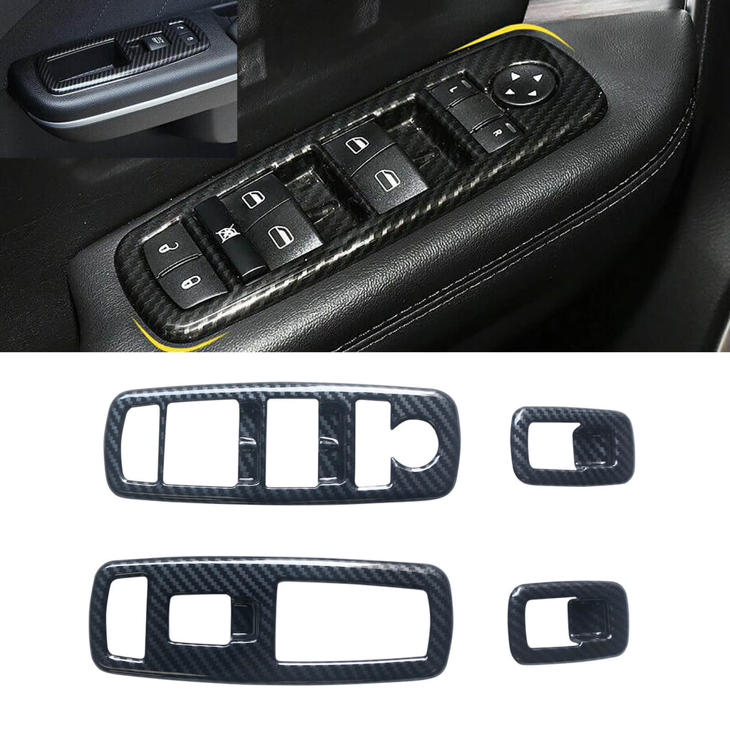 NINTE Window Switch Panel Cover for 2010-2020 Dodge Charger RAM Durango