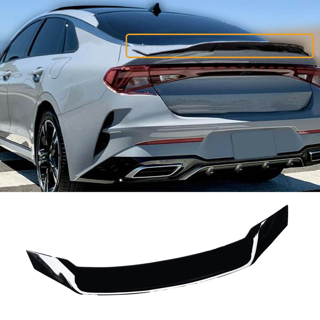 NINTE For 2021-2024 KIA K5 Rear Spoiler LX LXS GT EX KDM R Style Duckbill Trunk Spoiler Gloss Black