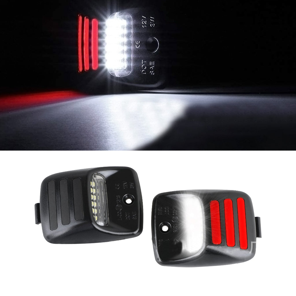 Ninte Red Oled Neon Tube Pure White Smd Led License Plate Light Tag Lamp Assembly Replacement For