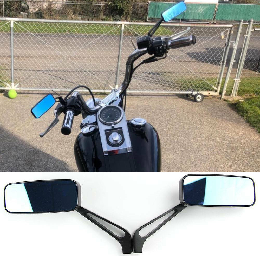 NINTE Mirrors For Harley Cruiser Bobber Chopper Softail 